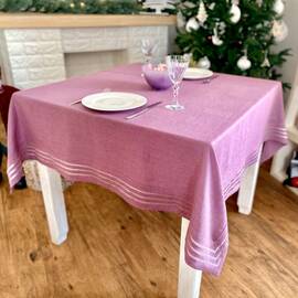 Скатертина лляна 140x240 LiMaSo (SKLB28-240), Тип: скатерти, Цвет: сиреневый, Форма скатерти: прямоугольная, Размер: 140x240