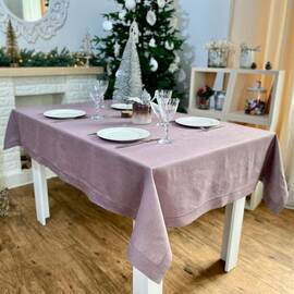 Скатертина лляна з мережкою 130х170 LiMaSo (SKLM35-170)