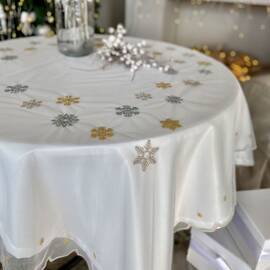 Скатертина вишивана 140x280 LiMaSo (SKVN014-280), Тип: скатерти, Цвет: золотой, Форма скатерти: прямоугольная, Размер: 140x280