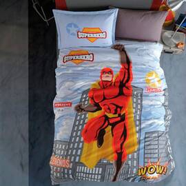 Постельное белье ранфорс 160x220 Superhero Clasy (18041)