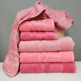 Полотенца бамбуковые 50x90 3шт Bamboo Desen Zeron (18346), Цвет: розовый, Размер: 50x90