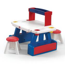 Дитячий стіл із 2 стільцями для творчості CREATIVE PROJECTS, 81х99х67 см/30х31х31 см, двостороння Step 2 (829999)