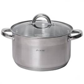 Каструля 6.5л з кришкою Kamille (5624S), Тип: каструля, Об'єм: 6,5 л, Колір: срібний