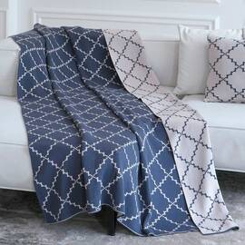 Плед La Modno 150x200 Diamond Blueberry-Beige (200178), Цвет: синий, Размер: 150x200