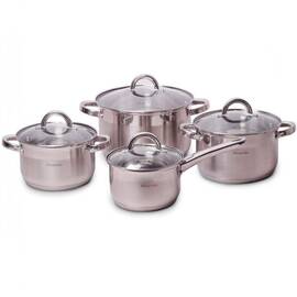 Набір посуду 8 предметів (ківш 1.8л; каструлі 2.5л, 3.8л, 5.8л) Kamille (5632S)