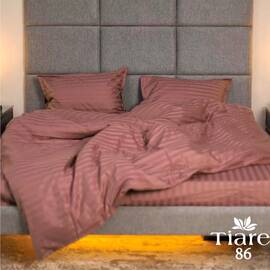 Постельное белье 86 сатин-страйп 143х210 (50x70) Вилюта, Размер: полуторный 145х210, Основной цвет: капучино