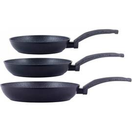 Набір сковорідок 20 см, 24 см, 28 см Kamille (4124), Колір: чорний, Тип: набір сковорідок, Форма: кругла, Діаметр (см): 20/24/28