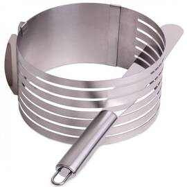 Форма для бісквіту регульована 15x22 см з отвором для нарізки та ножем Kamille (7788)