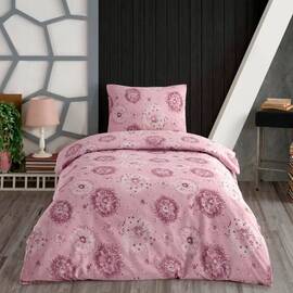 Постельное белье ранфорс 145x220 EKO DANDELION PEMBE Zeron (18661)