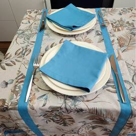 Салфетка 40х40 однотон Міра Прованс (026613), Тип: салфетки, Цвет: голубой, Форма скатерти: квадратная, Размер: 40x40