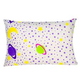 Наволочка бязева Home Line 50х70 КОТИ фіолетово-лаймові (163821)