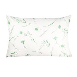Наволочка бязева Home Line 50х70 ВОЛОШКИ св. зелені на білому (163022)