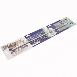 Планка рейлінгова з 8 гачками хромована 50x3.5x8 см Besser (160)