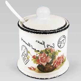 Сахарница с ложкой Открытка-роза Maestro (MR20050-09)