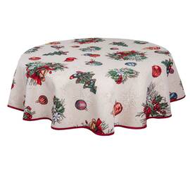 Скатертина гобеленова кругла O200 LiMaSo (CABETO-200D), Тип: скатерти, Цвет: красный, Форма скатерти: круглая, Размер: Ø200