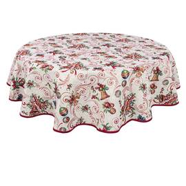 Скатертина гобеленова кругла O140 LiMaSo (MIRRA-140D), Тип: скатерти, Цвет: красный, Форма скатерти: круглая, Размер: Ø140