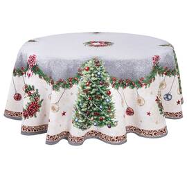 Скатертина гобеленова O137 LiMaSo (RABETO-137D), Тип: скатерти, Цвет: зеленый, Форма скатерти: круглая, Размер: Ø137