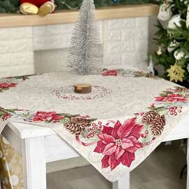 Скатертина гобеленова 97х100 LiMaSo (RUNNER1198-100), Тип: скатертини, Основний колір: червоний, Форма скатертини: квадратна, Розмір: 97x100