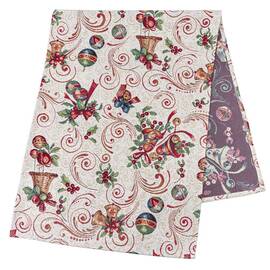 Гобеленова доріжка на стіл 45х140 LiMaSo (MIRRA-45), Тип: доріжки (раннери), Основний колір: червоний, Форма скатертини: прямокутна, Розмір: 45x140