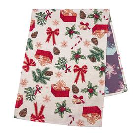 Гобеленова доріжка на стіл 45х140 LiMaSo (SPARKLE-45), Тип: доріжки (раннери), Основний колір: червоний, Форма скатертини: прямокутна, Розмір: 45x140