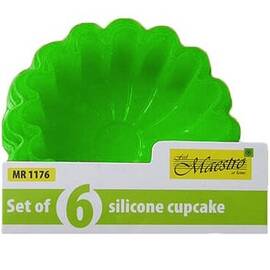 Форма для кекса силикон зеленая (6 шт.) Maestro (MR1176-з)