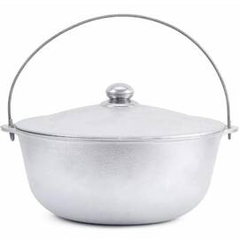 Казан алюминиевый с дужкой и крышкой 8л Турист Brizoll (12-008-1), Объем казана: 8 л, Наличие крышки: с алюминиевой крышкой