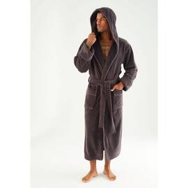 Халат мужской махровый NUSA ns 7230 kaya (3xl) с капюшоном, Цвет: коричневый, Размер: 3XL