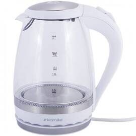 Чайник 1,5л електричний з синім LED підсвічуванням Kamille (1701A)