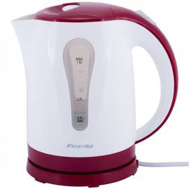Чайник 1,8л електричний білий пластик з червоним Kamille (1715R)
