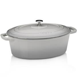 Гусятница чугунная с крышкой KELA Calido 33х26х12 см, 6 л (12608) серая