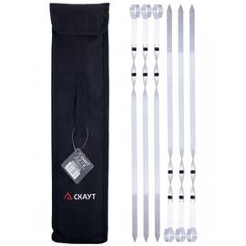 Шампури плоскі 6шт 44,5x1 см (в комплекті чохол) Скаут (0711А)