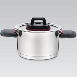 Каструля 18 см 2,3 л.з складними ручками Maestro (MR3530-18), Тип: каструля, Об'єм: 2,3 л, Колір: срібний