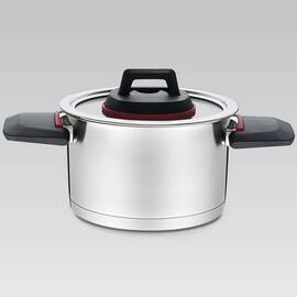 Каструля 20 см 3,2 л.з складними ручками Maestro (MR3530-20), Тип: каструля, Об'єм: 3,2 л, Колір: срібний