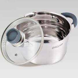 Каструля 20 см, 3,3 л Maestro (MR3507-20), Тип: каструля, Об'єм: 3,3 л, Колір: срібний