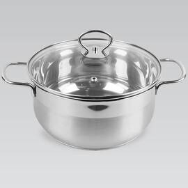 Каструля 22 см, 3,8 л Maestro (MR3508-22), Тип: каструля, Об'єм: 3,8 л, Колір: срібний