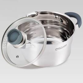 Каструля 24 см, 5,6 л Maestro (MR3507-24), Тип: каструля, Об'єм: 5,6 л, Колір: срібний