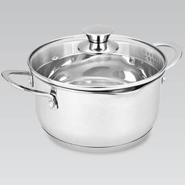 Каструля 24 см, 5 л Maestro (MR3510-24), Тип: каструля, Об'єм: 5 л, Колір: срібний