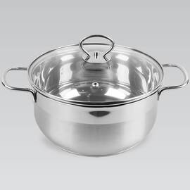 Каструля 30 см, 10 л Maestro (MR3508-30), Тип: каструля, Об'єм: 10 л, Колір: срібний