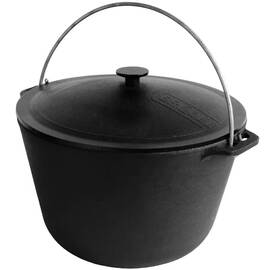 Казан туристический чугунный с чугунной крышкой 6 л Туризм Brizoll (KT06-1), Объем казана: 6 л, Наличие крышки: с чугунной крышкой