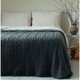 Покривало La Modno 170х240 Genova Anthracite (200259), Основний колір: антрацитовий, Розмір: 170x240