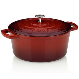 Каструля чавунна з кришкою KELA Calido 26 см, 4,6 л (11948), Тип: каструля, Об'єм: 4,6 л, Колір: червоний