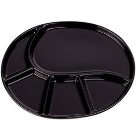 Тарелка для фондю KELA Vroni керамическая 38х22х2,5 см, черная (67405)