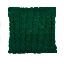 Подушка в'язана декоративна Коси зелена 33х33 Прованс (027423), Колір: зелений, Розмір: 33x33