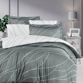 Постельное белье First Сhoice сатин люкс 200х220 messi moon mist, Размер: двуспальный евро 200х220, Основной цвет: зеленый