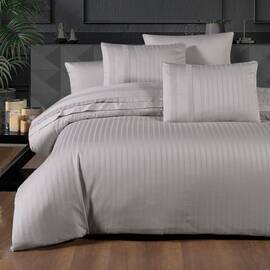 Постільна білизна First Сhoice сатин люкс 200х220, Розмір: двоспальний євро 200х220, Основний колір: бежевий