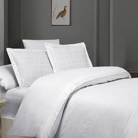 Постельное белье First Сhoice сатин люкс 200х220 royce white, Размер: двуспальный евро 200х220, Основной цвет: белый