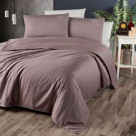 Постільна білизна First Сhoice сатин люкс 200х220 timeless lilac, Розмір: двоспальний євро 200х220, Основний колір: фіолетовий