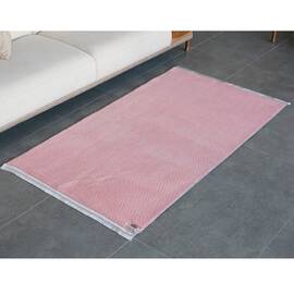 Коврик для спальни 110х200 Welsoft зигзаг пудра Zeron (19648), Цвет: розовый, Размер: 110x200