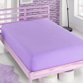 Простынь на резинке трикотажная 180х200 LILA Zeron (19763), Цвет: лиловый, Тип: простыни на резинке, Размер: 180x200