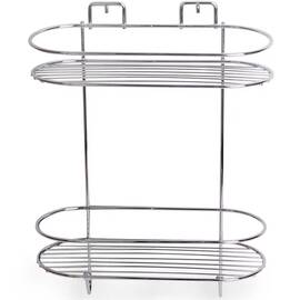 Полка 2-ярусная угловая хромированная (овальная) Besser (186)